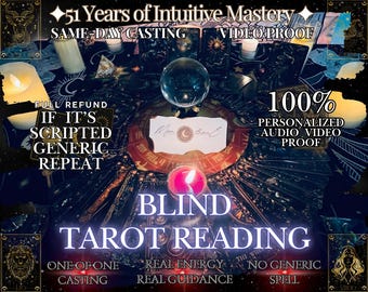 Blind Tarot Reading | Psychic Messages, Spiritual Guidance Same Day (PDF)