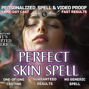 PERFECT SKIN SPELL, Clear Acne Spell, Attractive Spell, Clear Skin Spell, acne spell work , Instant, White Perfect Face Spell, Beauty Spell