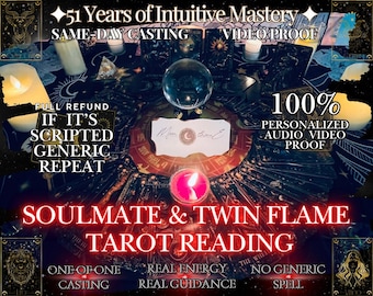 Soulmate & Twin Flame Tarot Reading | Love Insights Same Day (PDF)
