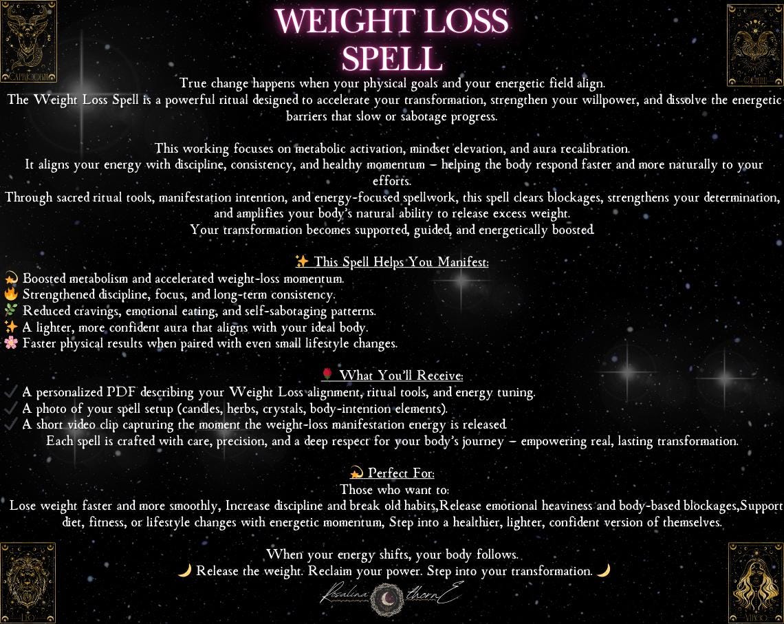 A Spell To Lose Weight Fast