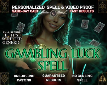 Gambling Luck Spell | Jackpot Money Ritual | Manifest Winning Numbers | Fast Results | Golden Fortune Attraction | Same Day Casting