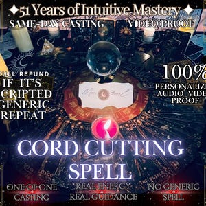 Cord Cutting and Banishment Ritual | Bad Energy Removal | Break Up Spell | Personalised Cord Cutting | Spell For Cutting Cords | Protection