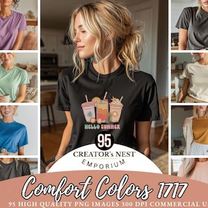 1717 Mockup Bundle | Comfort Colors Shirt Mockup Bundle | CC-1717 Mock Up Lifetime Access Bundle | Tshirt Mockup | POD Shirt Mockup CNE02