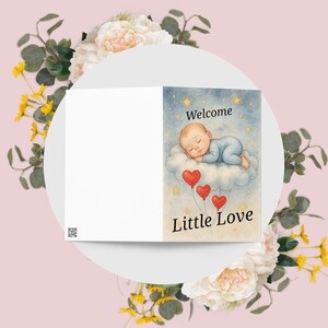 Greeting card "Welcome, Little Love"