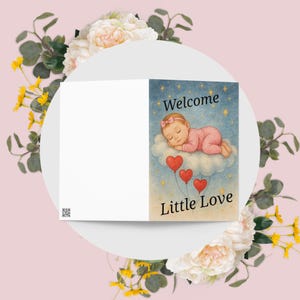 Greeting card "Welcome, Little Love"