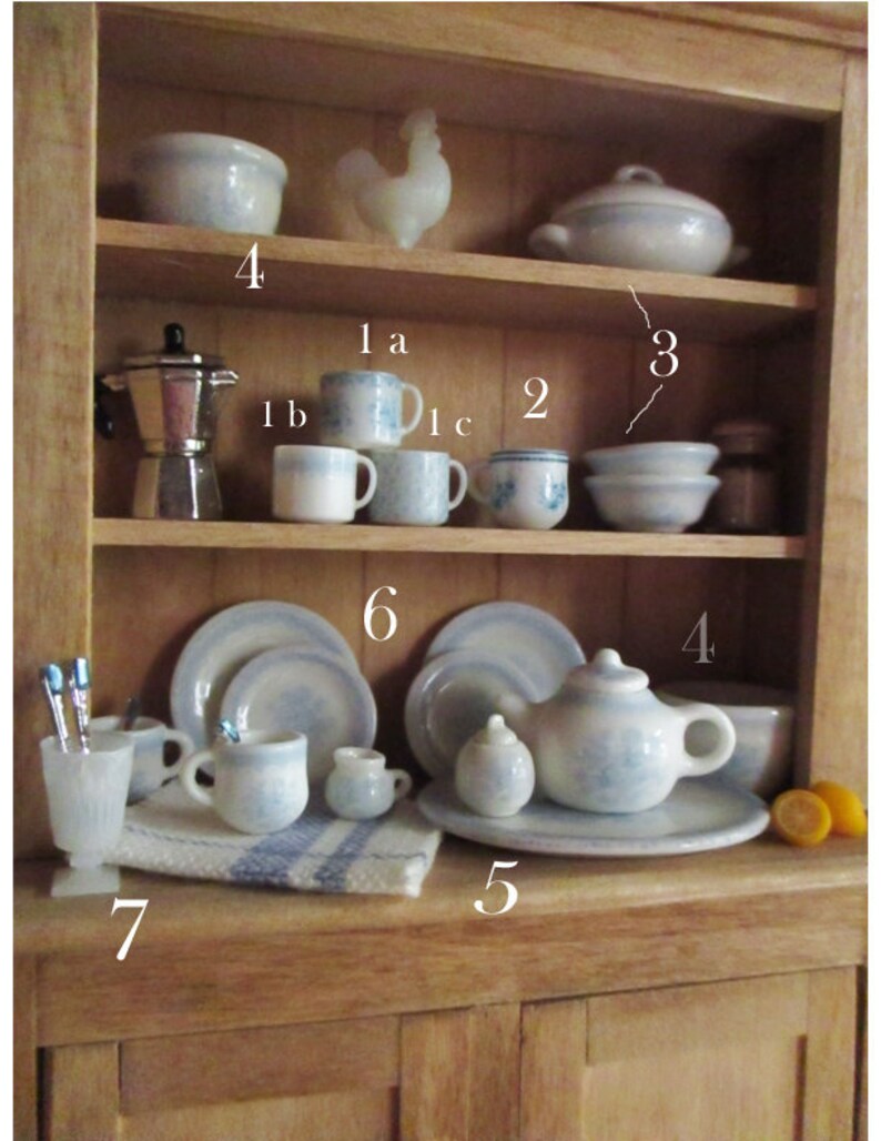 112th scale Dollhouse Miniature Kitchen Dining Dishes Bowl Etsy