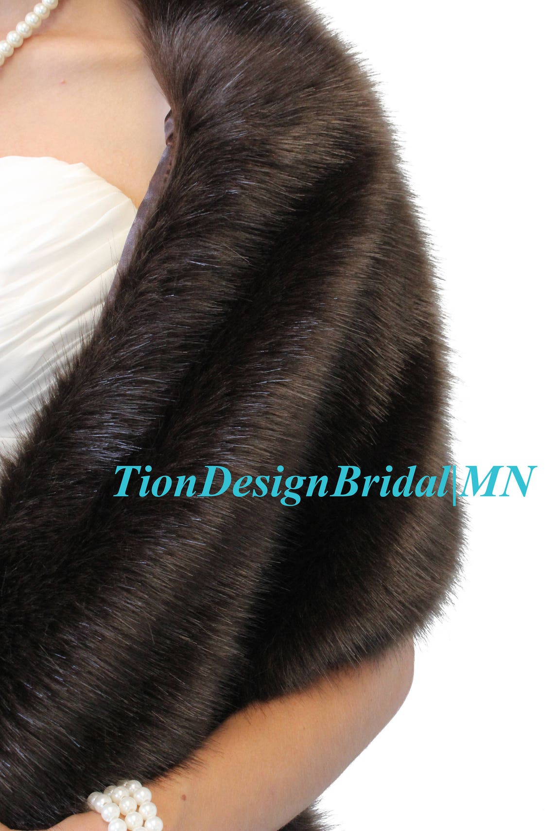 Bridal Fur Stole Mocha Stole Faux Fur Luxury Fur Shrug Etsy