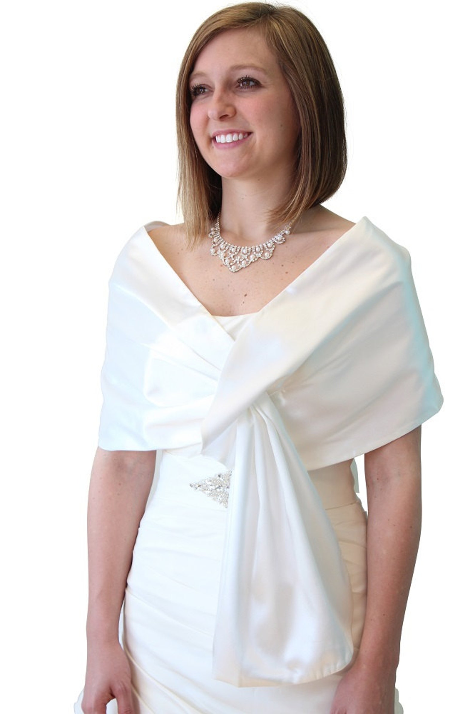 Bridal Satin Reversible Bridal Wrap Wedding Stole 6139 Etsy