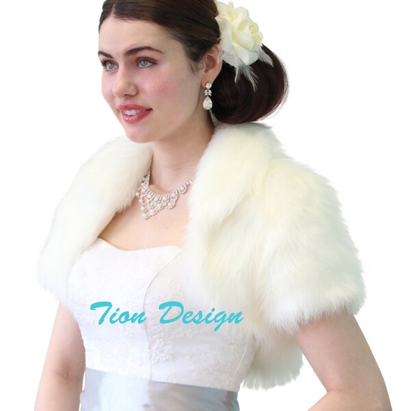 FAUX FUR BOLERO