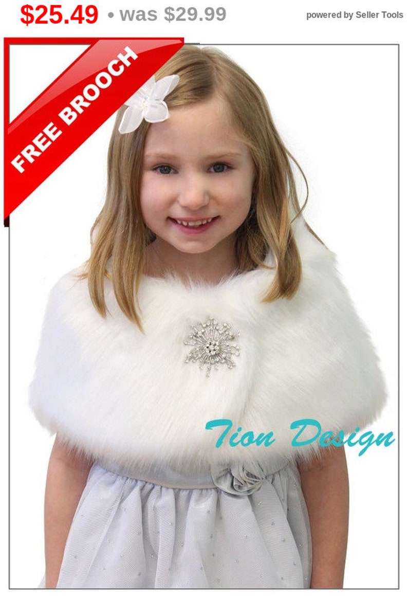 white faux fur wrap