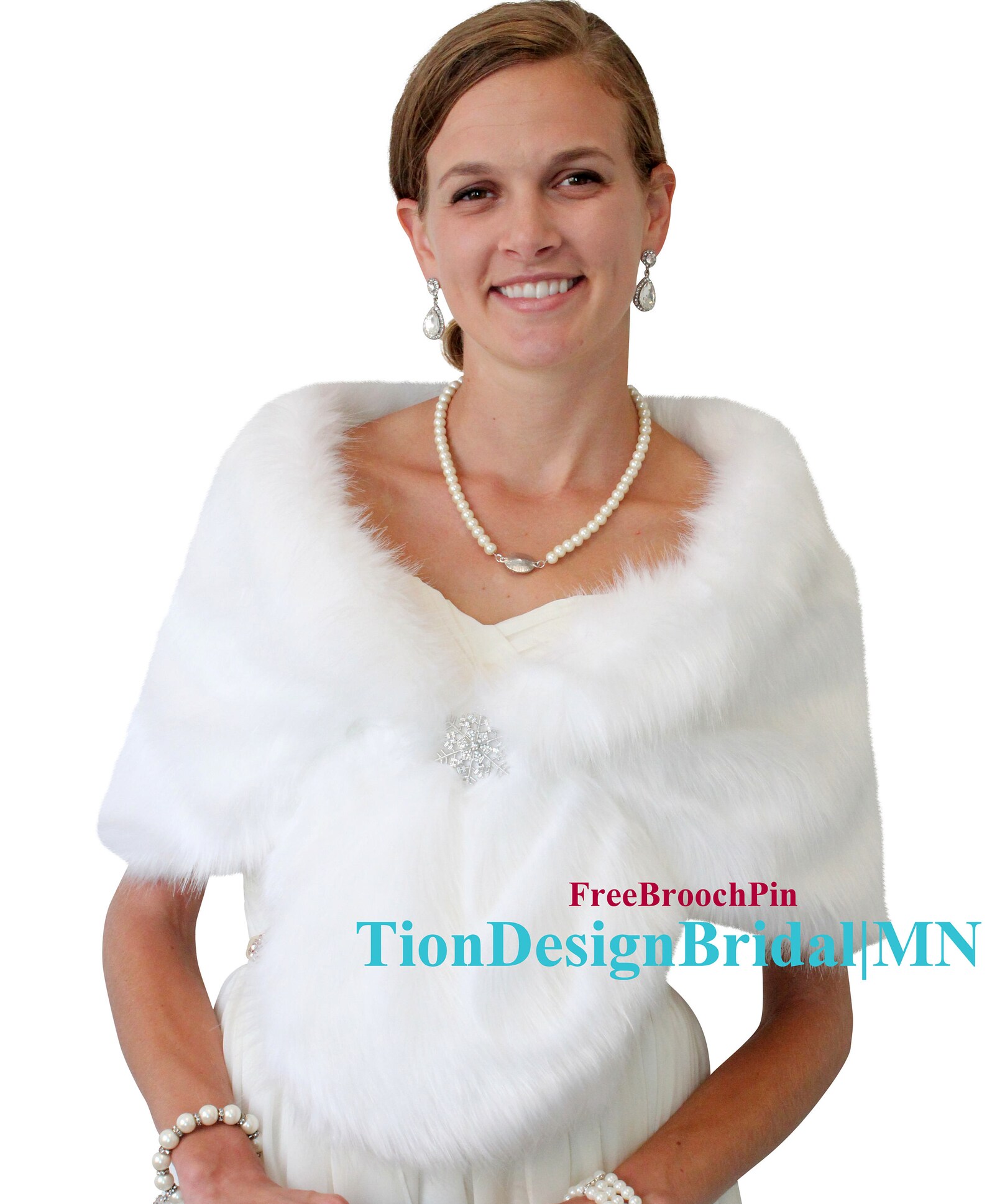 Faux Fur Wrap White Fur Stole White Bridal Fur Shrugs Fur Etsy