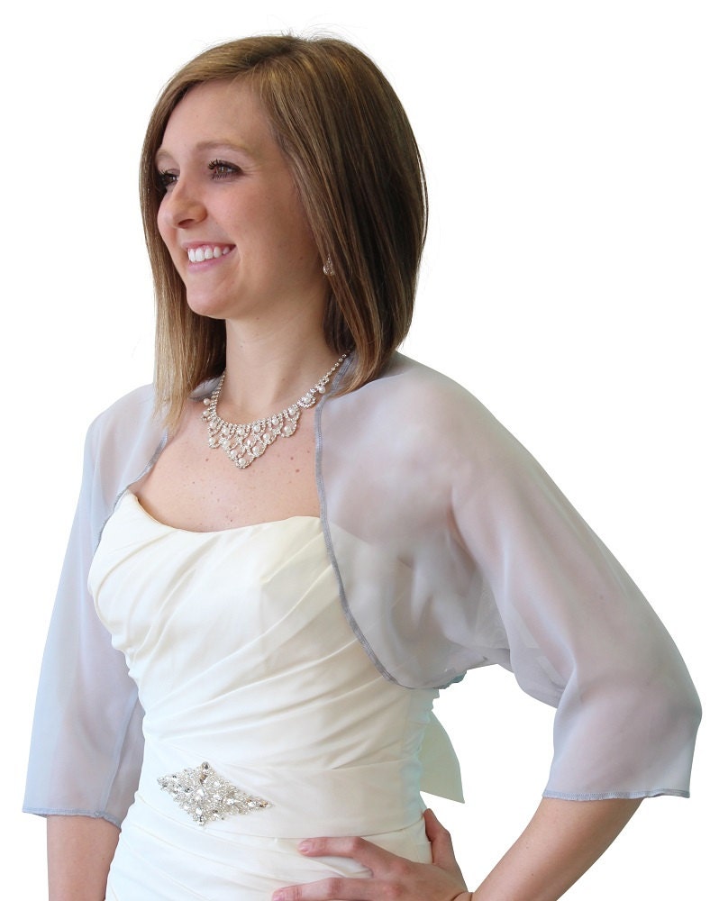 Grey Chiffon Bolero - Etsy