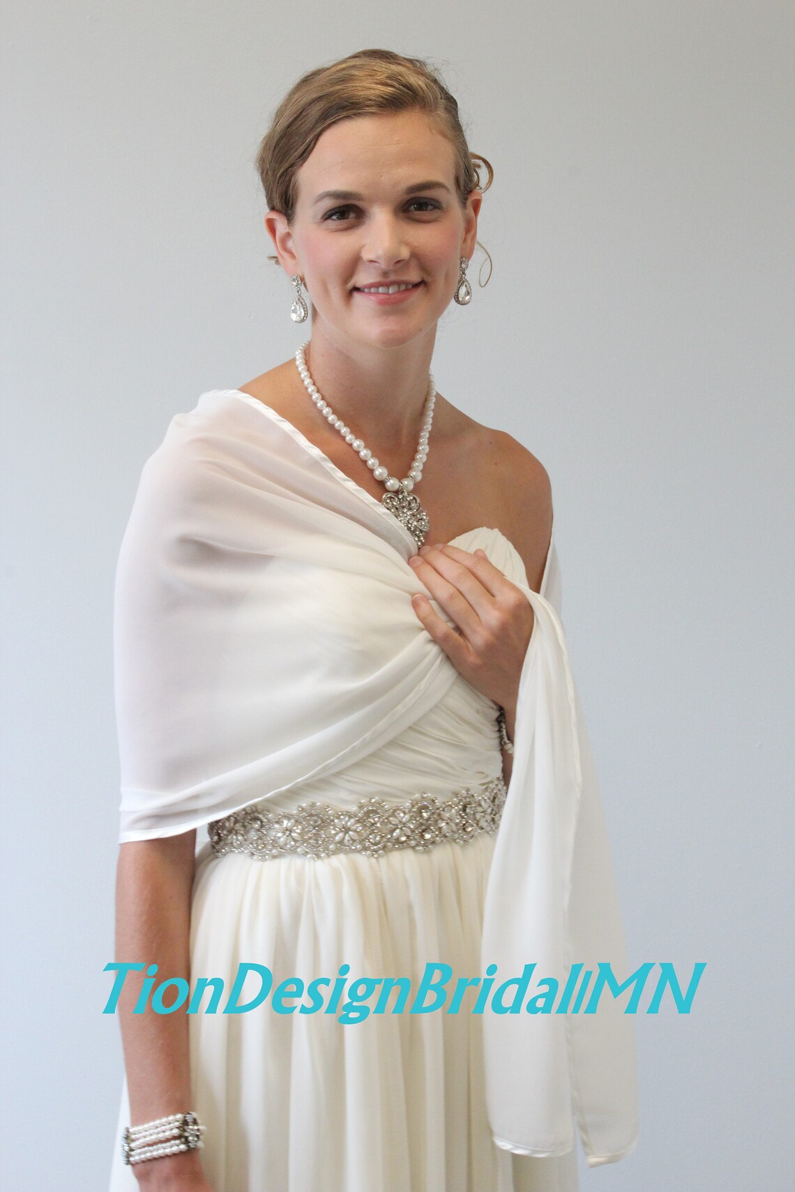 Elegant Chiffon Shawl Wedding Wrap