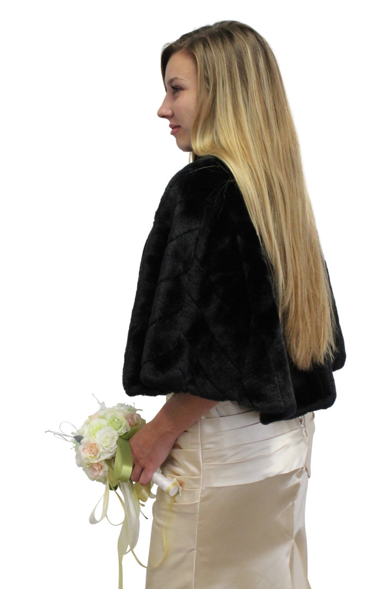 bridal fur cape