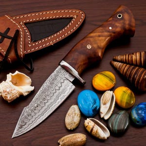 Handmade hunting knife, knife for husband, Bowie knife, hand-forged knife, Damascus steel, special knife, gift for boyfriend