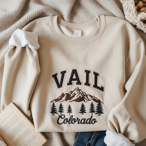 Embroidered Shirt, Vail Colorado Shirt, colorado sweatshirt, Rocky Mountain shirt, colorado rockies, Bridesmaids Shirt, Mountain Adventure, mountain shirt, adventure sweatshirt, national park gift, travel souvenir