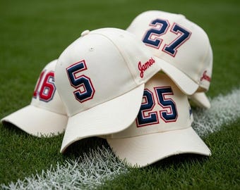 Gorra 3D con número bordado, gorra personalizada de jugador de fútbol, gorra deportiva con nombre bordado, gorra para el día del partido de fútbol 2026