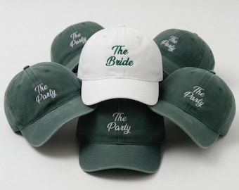 Gorro bordado para despedida de soltera, regalo para grupo de damas de honor, gorra para la fiesta de bodas, gorra de futura Sra., regalo para despedida de soltera para ella, despedida de soltera