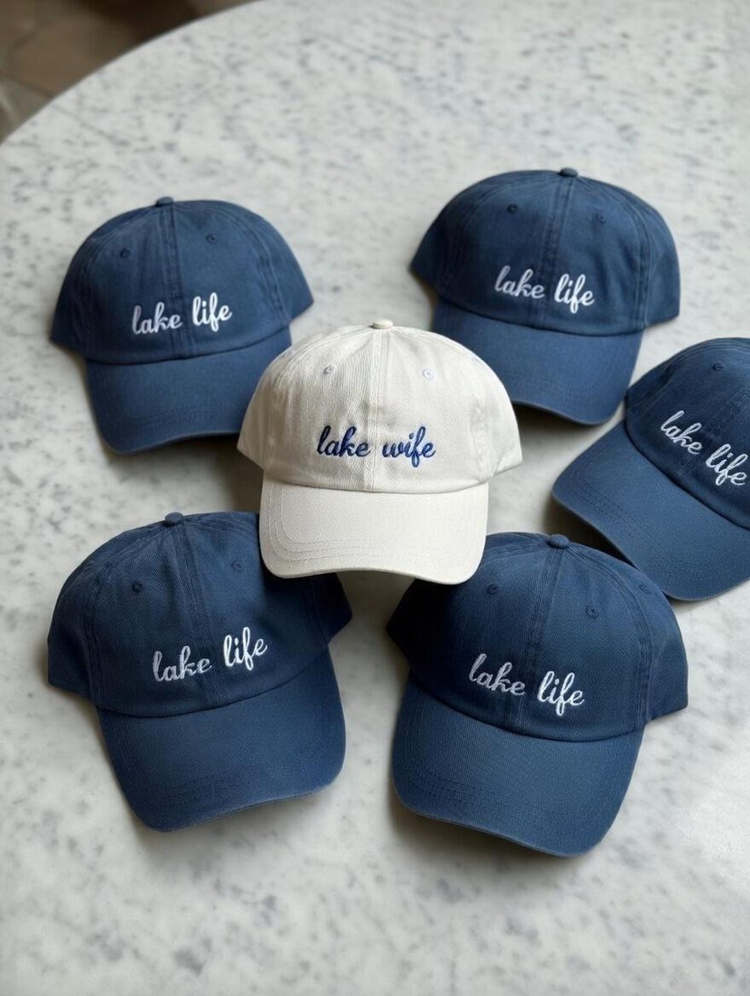 Lake Wife Lake Life Embroidered Hat, Bachelorette Party Bride Tribe ...