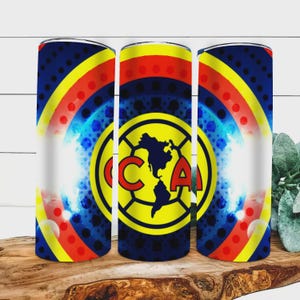 América Soccer Inspired Tumblers. Club America Template Sublimation Designs Downloads | Skinny Tumbler 20oz Design