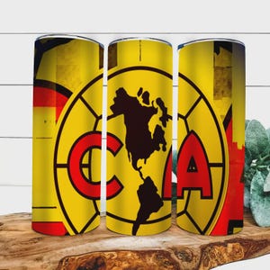 América Soccer Inspired Tumblers. Club America Template Sublimation Designs Downloads | Skinny Tumbler 20oz Design