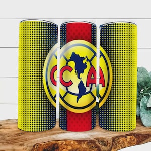 América Soccer Inspired Tumblers. Club America Template Sublimation Designs Downloads | Skinny Tumbler 20oz Design