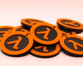 3D Printed Half-Life Keychain | Lambda Logo Gamer Gift | Geeky Valve Fan Accessory | Nerdy Fandom Key Ring | PLA+ Game Merch | PrnthsUS