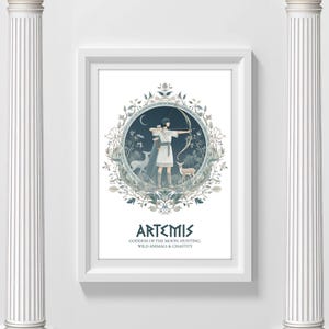 Artemis | Greek Mythology Wall Art | Vintage Print | Ancient Greek Print | Olympian gods | Classic Literature | Instant Download
