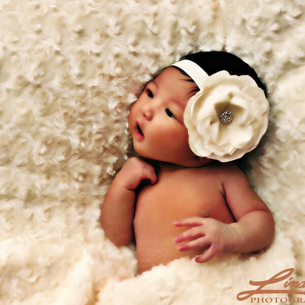 Ivory Flower Headband - All Sizes