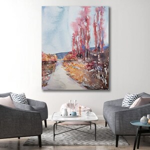 Watercolor Landscape Painting - Wanderlust Landscape Scenic Art Print - Archival Canvas or Paper Reproduction