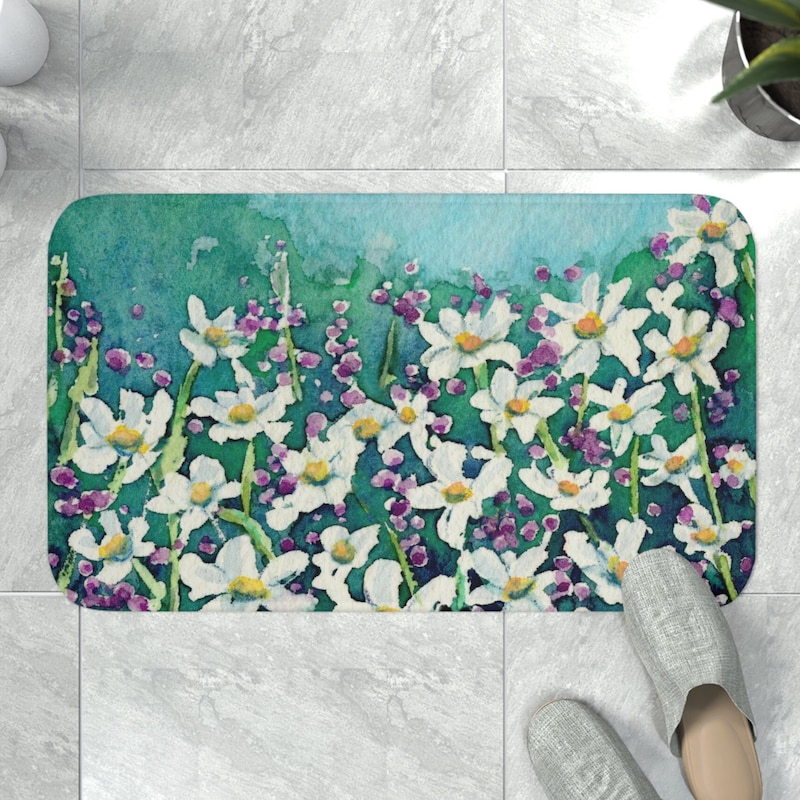 Daisy Bath Mat - Etsy