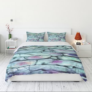 Invidia Abstract Watercolour Duvet Cover - Contemporary Modern Bedding - Twin Queen or King Size Duvet or Comforter