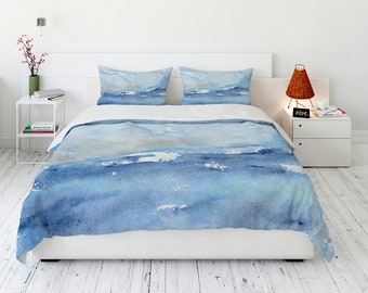 Ocean Wave Duvet Cover - Nature Modern Bedding - Twin Queen or King Size Duvet or Comforter