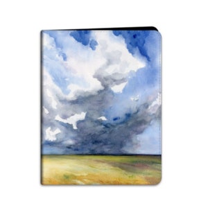 Head in the Clouds iPad Folio Case - Prairie Landscape Painting - Designer Device Cover