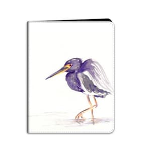Tricoloured Heron iPad Folio Case - Bird Painting - Designer Device Cover
