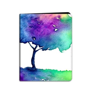 Hue Tree iPad Folio Case - Rainbow Landscape Painting - Designer Device Cover