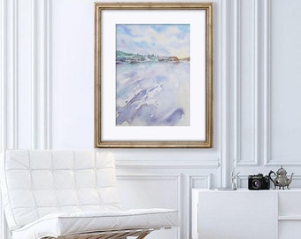 Low Tide - Original Landscape Watercolor Painting - Canadian Art