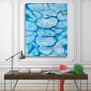 Abstract Art - Watercolor Painting - Nymphaea Contemporary Art Print - Archival Canvas or Paper Reproduction