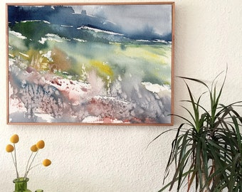 The Remains of Winter - Original Landscape Watercolor Painting - Canadian Art