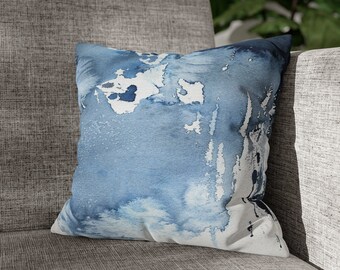 Abstract Art Pillow Cover - Your Soul is Alive - Vibrant Watercolor Throw Pillow