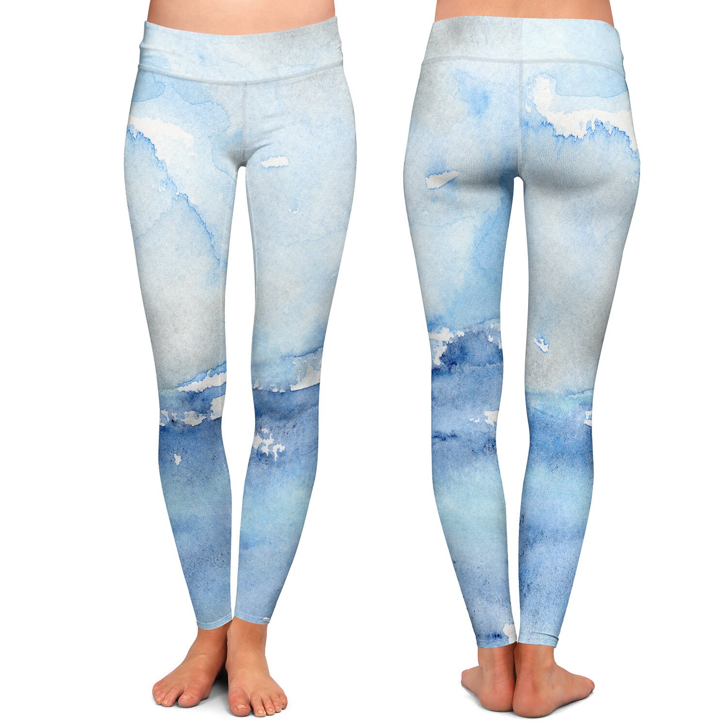 Ocean Wave Leggings Designer Clothing Ocean Wave Painting - Etsy