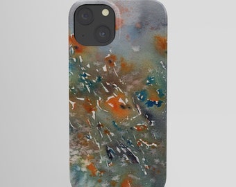 Floral Phone Case - Orange Poppies Painting - Designer iPhone Samsung Case