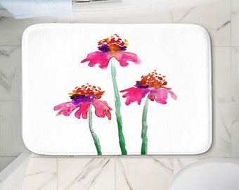 Echinacea Badematte - Floral Badvorleger - Blumen Bad Dekor - Badezimmer Teppiche - Wohnkultur