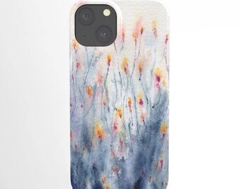Floral Phone Case - Wildflowers Watercolor Painting - Designer iPhone Samsung Case