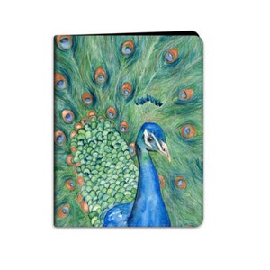 Peacock iPad Folio Case - Bird Painting - Designer Device Cover