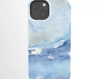 Ocean Wave Phone Case - Watercolor Painting - Tempest - Designer iPhone Samsung Case