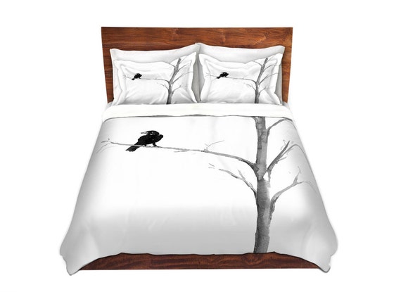 Raven Bedding Modern Bedding Queen Size Duvet Cover King Etsy