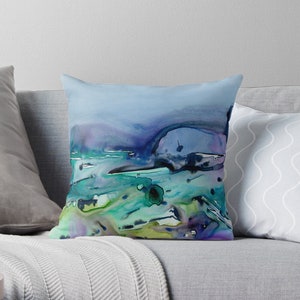 Decorative Pillow Cover - Abstract Vineyard - Nature Throw Pillow Cushion - Fine Art Home Decor