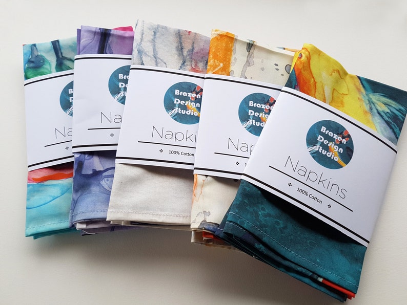 Cloth Napkins Poppies Painting Artistic Fabric Napkins Etsy Canada