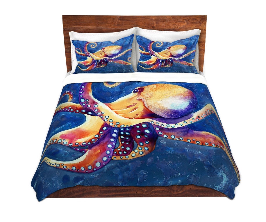 Octopus Duvet Cover Modern Bedding Twin Queen Or King Size Singapore Octopus Duvet Cover Modern Bedding Twin, Octopus Bedding King Size